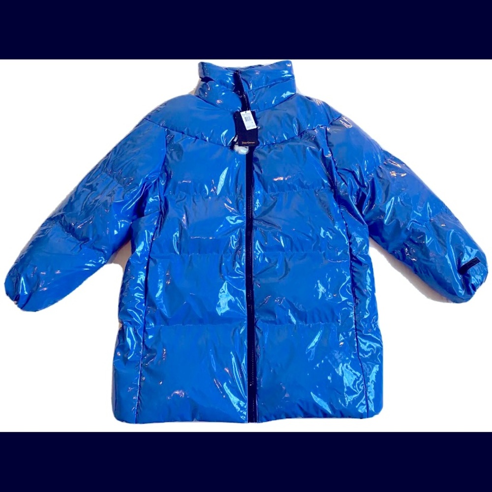 NWT Juicy Couture Black Label Cerulian Blue Puffer Jacket